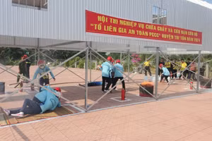 Huyện miền núi Tri Tôn (An Giang) tổ chức Hội thi nghiệp vụ chữa cháy và cứu nạn cứu hộ năm 2024.