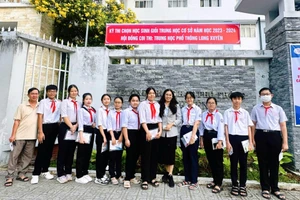 Thí sinh dự thi Kỳ thi chọn học sinh giỏi cấp THCS năm học 2023 - 2024.