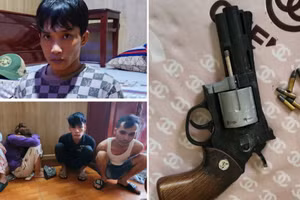 Công an TP Rạch Giá (Kiên Giang) phát hiện, bắt giữ 2 nhóm người thuê nhà trọ sử dụng trái phép chất ma túy. (Ảnh: Văn Vũ) 