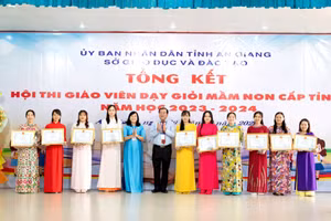 An Giang khen thưởng 96 giáo viên mầm non dạy giỏi cấp tỉnh năm học 2023 - 2024.