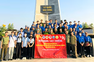 Tuổi trẻ An Giang chung tay chăm lo mộ phần các Anh hùng, liệt sĩ đón Tết Nguyên đán Giáp Thìn năm 2024.