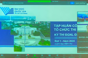 Trường Đại học An Giang tập huấn công tác tổ chức kỳ thi đánh giá năng lực năm 2024.