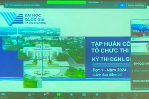 Trường Đại học An Giang tập huấn công tác tổ chức kỳ thi đánh giá năng lực năm 2024.