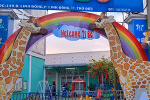 Lớp mẫu giáo Tí Bo, TP.Thủ Đức nơi cô chủ lớp mẫu giáo đánh trẻ. Ảnh: Fanpafe của lớp.