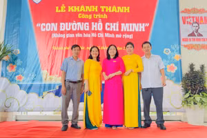 Trường THPT Dương Văn Thì vừa khánh thành Không gian văn hóa Hồ Chí Minh mở rộng. Ảnh: NTCC.