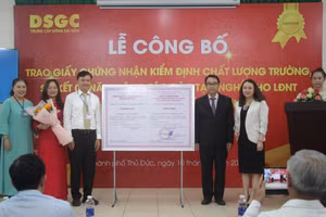 Trường Trung cấp Đông Sài Gòn nhận quyết định chứng nhận đạt Kiểm định chất lượng cơ sở giáo dục nghề nghiệp.