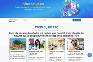 Công thông tin tuyển sinh lớp 10 và công tác tổ chức thi của TPHCM.