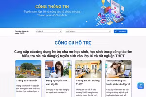 Công thông tin tuyển sinh lớp 10 và công tác tổ chức thi của TPHCM.
