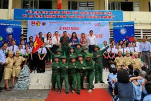 Trường tiểu học Phú Thọ phát động 7 tuần thi đua chào mừng kỷ niệm 70 năm chiến thắng điện biên phủ.