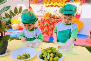 Hoạt động trải nghiệm của trẻ Trường Mầm non Thiên Ân (TP Thủ Đức).