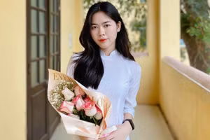 Nữ sinh Tạ Thị Thảo Nguyên, học sinh Trường THPT Kim Động, Hưng Yên. Ảnh: NVCC.