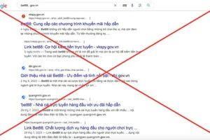 Nhiều trang web của cơ quan nhà nước có tên miền gov.vn bị cài cắm nội dung không phù hợp. Ảnh chụp màn hình.