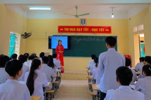 Một tiết học của Trường THPT Quang Trung, Hưng Yên. Ảnh: NTCC.