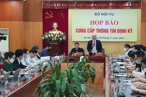 Quang cảnh họp báo.