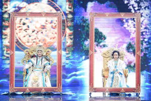 Trang phục thiết kế kỳ công của Ngọc Hoàng Đàm Vĩnh Hưng và Thiên Hậu Cẩm Ly.