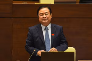 Bộ trưởng Bộ NN&PTNT Lê Minh Hoan tại kỳ họp thứ Nhất Quốc hội khóa XV. Ảnh: Quang Khánh.