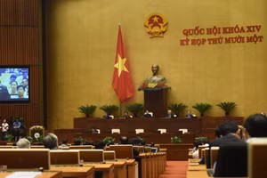 Quốc hội tiếp tục chương trình làm việc với phiên thảo luận ở hội trường. Ảnh: Quốc Khánh.