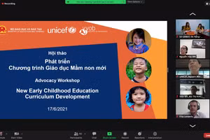 Hội thảo trực tuyến “Phát triển chương trình giáo dục mầm non mới”.
