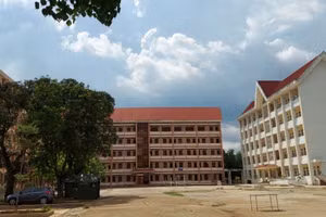 Khu cách ly tập trung tại trường Cao đẳng Công nghệ Tây Nguyên (tỉnh Đắk Lắk).