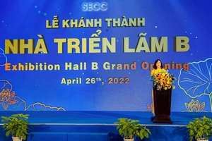 Bà Phan Thị Thắng - Phó chủ tịch UBND Thành phố Hồ Chí Minh, phát biểu tại buổi lễ khánh thành. Ảnh: Ban tổ chức cung cấp.