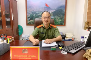 Thiếu tá Hoàng Hữu Bình (Phó Trưởng phòng Tham mưu, Công an tỉnh Hải Dương).