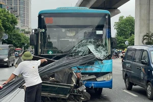 Hiện trường vụ tai nạn giao thông.