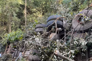 Hiện trường vụ tai nạn.