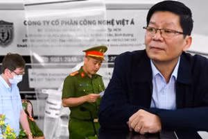 Cơ quan CSĐT Công an tỉnh Nam Định đọc các quyết định khởi tố bị can, bắt tạm giam với ông Đỗ Đức Lưu. Ảnh: Pháp luật Việt Nam.