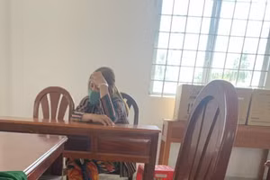 Huỳnh Thị Bích tại cơ quan điều tra.