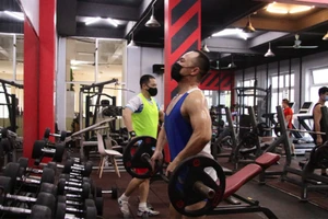 Phòng tập gym là một trong những hoạt động kinh doanh được mở cửa trở lại ở Nam Định từ ngày 22/3. Ảnh minh hoạ.