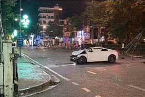 Hiện trường vụ tai nạn giao thông khiến 3 người tử vong ở Bắc Giang.