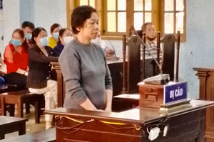 Phan Thị Kim Mai tại phiên tòa xét xử.