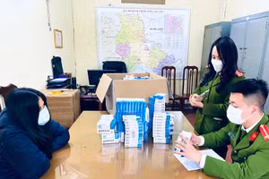 Hoàng Thuý Hạnh làm việc với cơ quan chức năng.