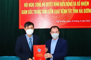 Ông Nguyễn Văn Hinh, Phó giám đốc Trung tâm Y tế Thành phố Hải Dương được bổ nhiệm giữ chức vụ Giám đốc Trung tâm Kiểm soát bệnh tật tỉnh Hải Dương.