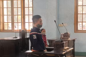 Bị cáo Kpă Cheo tại phiên toà xét xử.