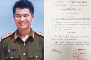 Quyết định thăng cấp bậc hàm đối với Trung úy Thái Ngô Hiếu.