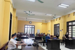 Toàn cảnh phiên tòa xét xử.