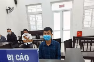 Bị cáo Nguyễn Vũ Giang tại phiên tòa xét xử.