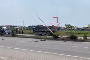 Hiện trường vụ tai nạn.