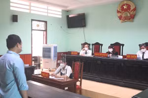 Bị cáo Vương Quốc Thịnh tại phiên tòa xét xử sơ thẩm.