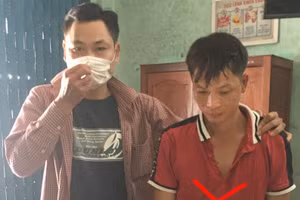 Đối tượng Trần Hoài Bin (dấu X) bị cơ quan chức năng bắt giữ. 