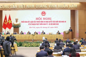 Hội nghị triển khai kết luận của Trung ương và Nghị quyết của Quốc hội khoá XV về kế hoạch phát triển kinh tế- xã hội năm 2022.