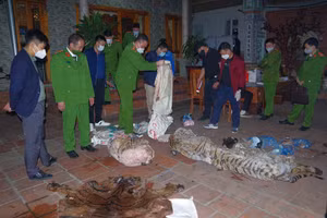 Cơ quan chức năng thu giữ nhiều tang vật của vụ án. Ảnh: Danh Trọng.