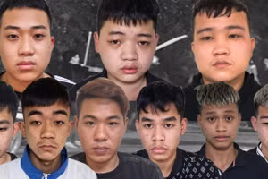 Các đối tượng bị tạm giữ hình sự để điều tra.