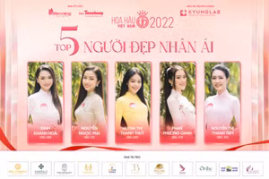 Top 5 Người đẹp Nhân ái Hoa hậu Việt Nam 2022. 