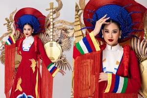 Cận cảnh quốc phục Á hậu Nguyễn Nga mang đến Miss Tourism International 