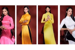 Thí sinh Hoa hậu Việt Nam duyên dáng như nàng thơ trong bộ ảnh áo dài