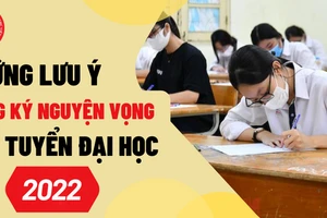 Những lưu ý khi đăng ký nguyện vọng xét tuyển đại học năm 2022.