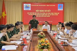 Bộ Chỉ huy Bộ đội Biên phòng tỉnh Kiên Giang và Công ty Khí Cà Mau tổ chức Hội nghị đánh giá kết quả phối hợp 