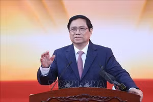 Thủ tướng Phạm Minh Chính phát biểu tại lễ kỷ niệm. Ảnh: Dương Giang/TTXVN